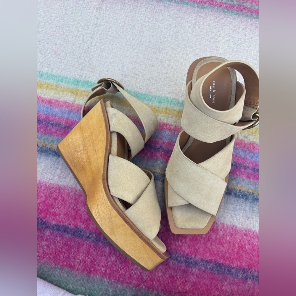 RAG & BONE Santiago Wedge Clogs - Picture 3 of 8